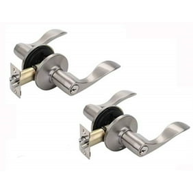 Basics Contemporary Stamford Door Lever Passage Satin Nickel